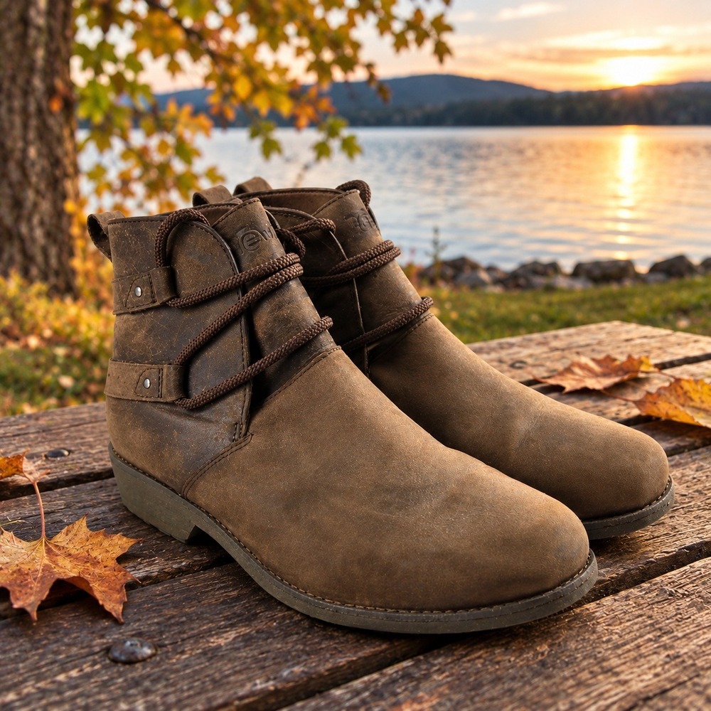 Teva De La Vina Dos Shorty Chelsea Boots Womens 9.5 Brown Leather 1094929